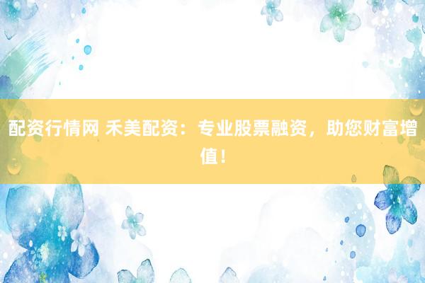 配资行情网 禾美配资：专业股票融资，助您财富增值！