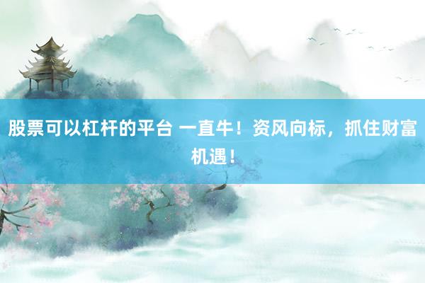 股票可以杠杆的平台 一直牛！资风向标，抓住财富机遇！