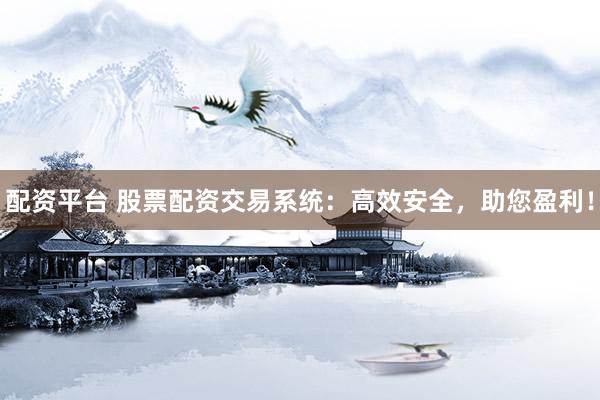 配资平台 股票配资交易系统：高效安全，助您盈利！